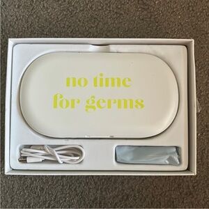 MYTAGALONGS Uv Sanitizer Kit In Lime Green And White “No time For Germs”